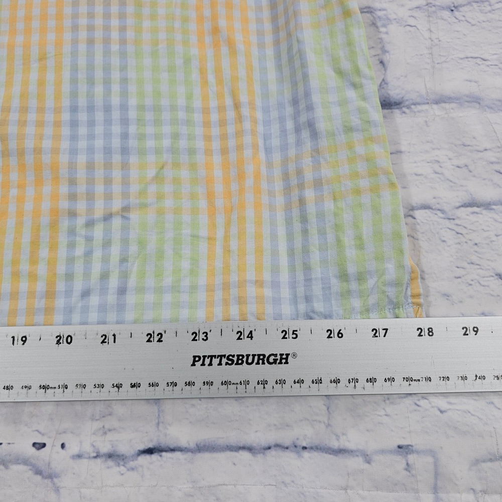 Phat Farm Button Down Shirt MENS XL Yellow Blue Plaid Vintage Y2K Streetwear - Picture 3 of 16
